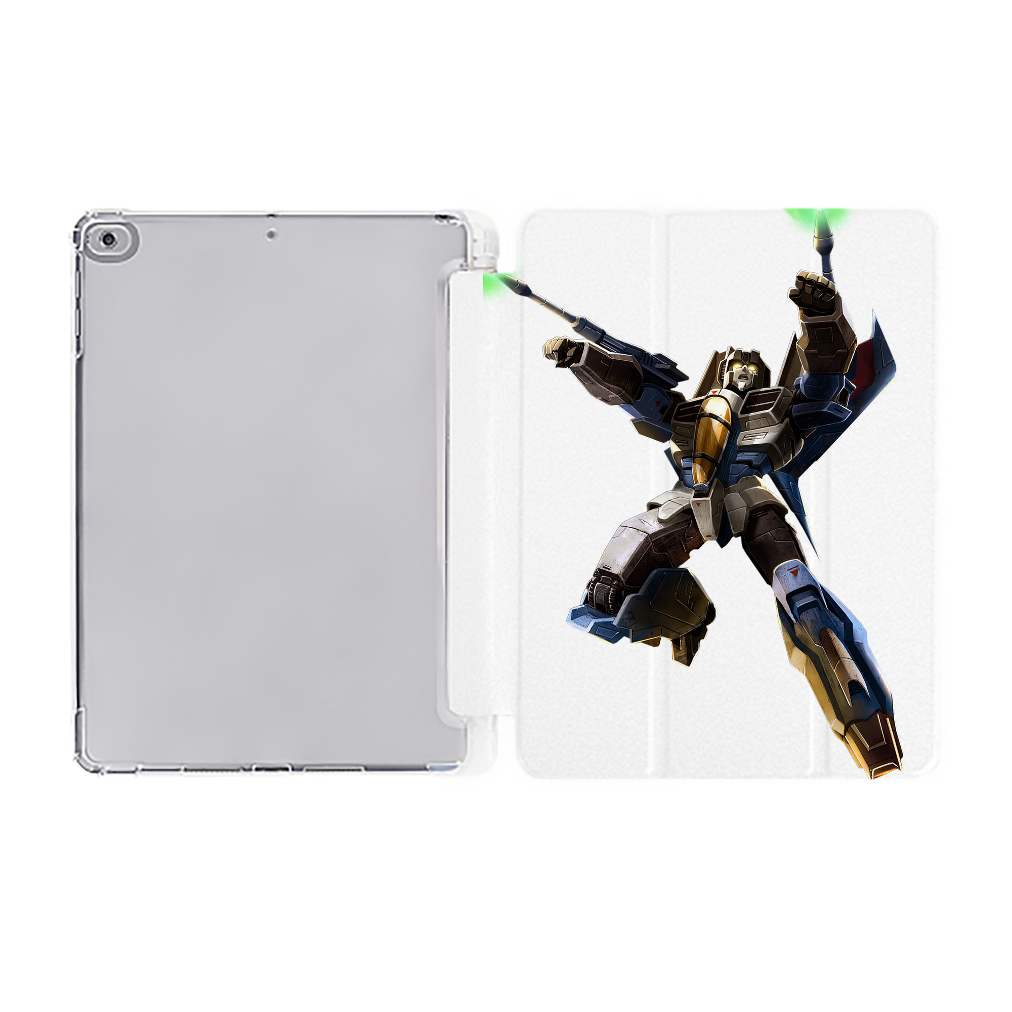 （画像用）  IPad ケース ペン収納付き 三つ折りスタンド PUレザー×シリコン 対応機種9.5/10.5/10.9インチ
